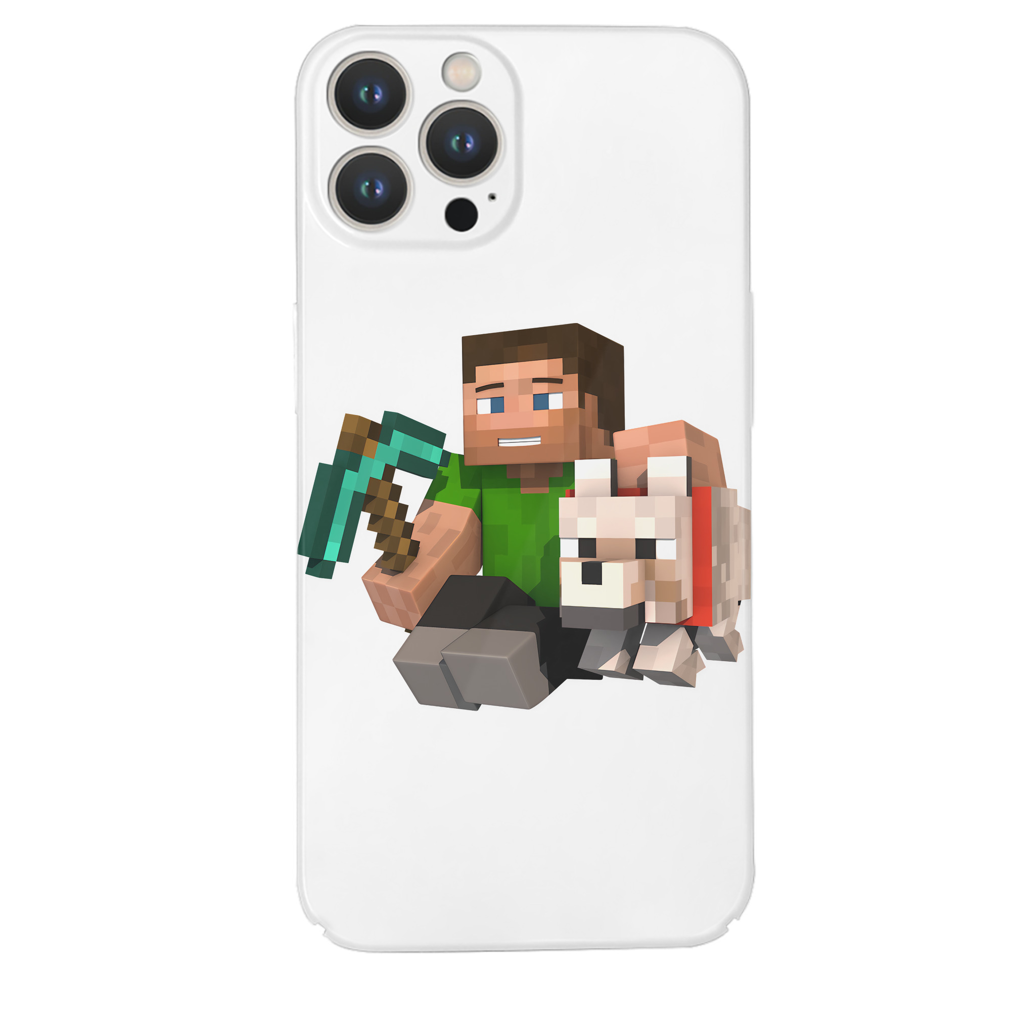 （画像用） マインクラフト ブロックの世界 Minecraft MC Block world 【iPhone 14シリーズ対応】ハードケース